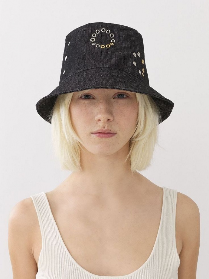 Chloe Eyelet Hats Black | CHE-SR14499