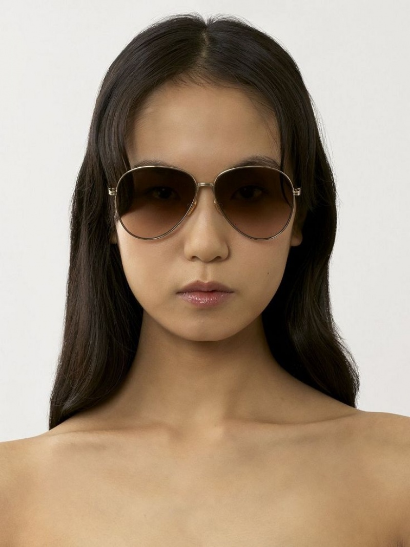 Chloe Faith Sunglasses GOLD/GRADIENT BROWN | CHE-SR14568