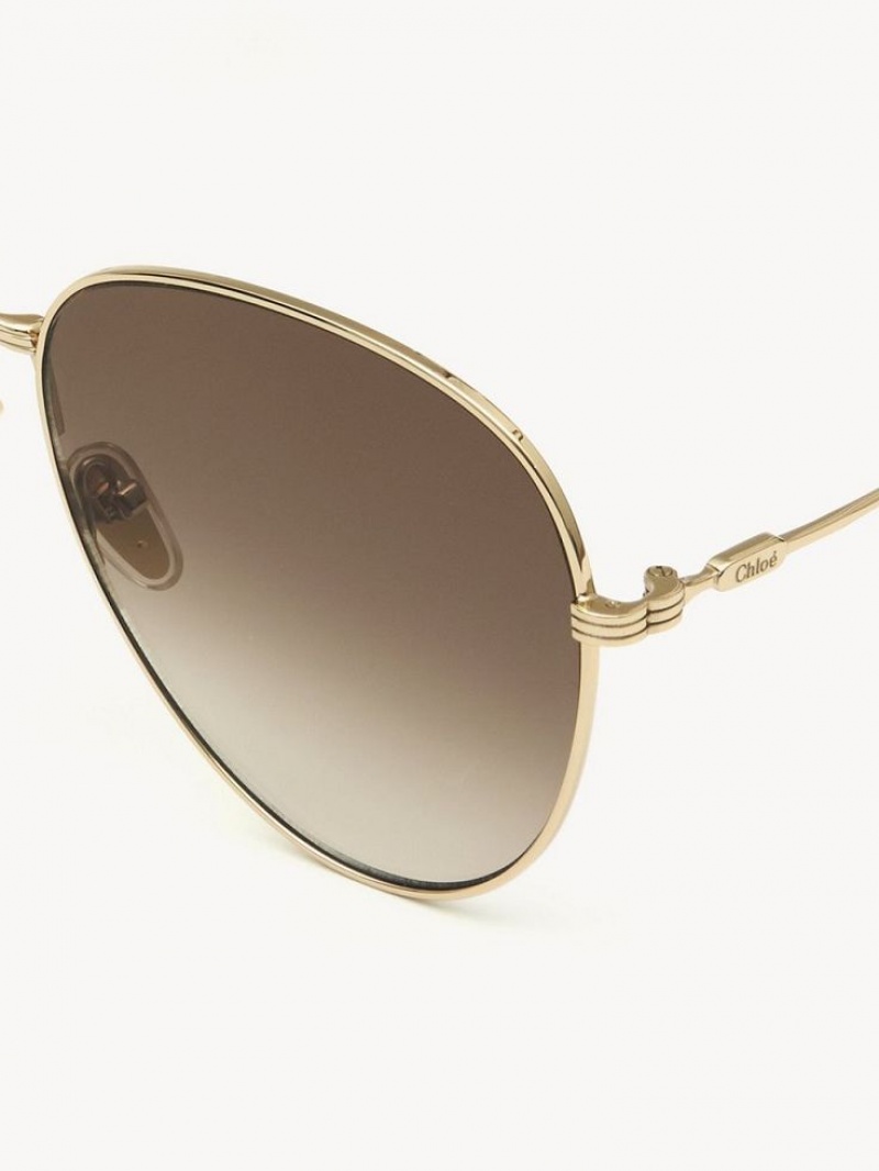 Chloe Faith Sunglasses GOLD/GRADIENT BROWN | CHE-SR14568