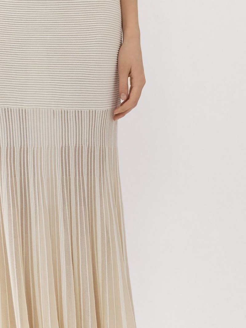 Chloe Flared Maxi Skirts Iconic Milk | CHE-SR14075