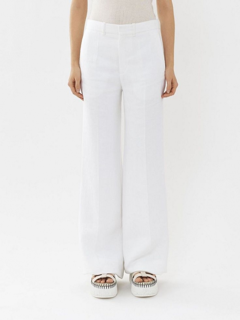 Chloe Flared Pants White | CHE-SR13980