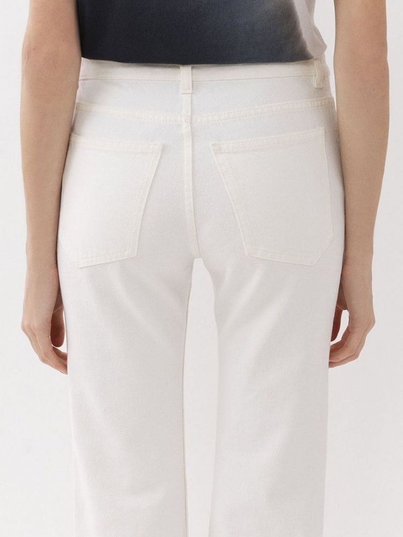 Chloe Fuego Cropped Bootcut Jeans White | CHE-SR13997