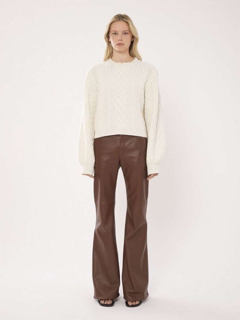 Chloe Generous Cable-knit Knitwear Iconic Milk | CHE-SR13956