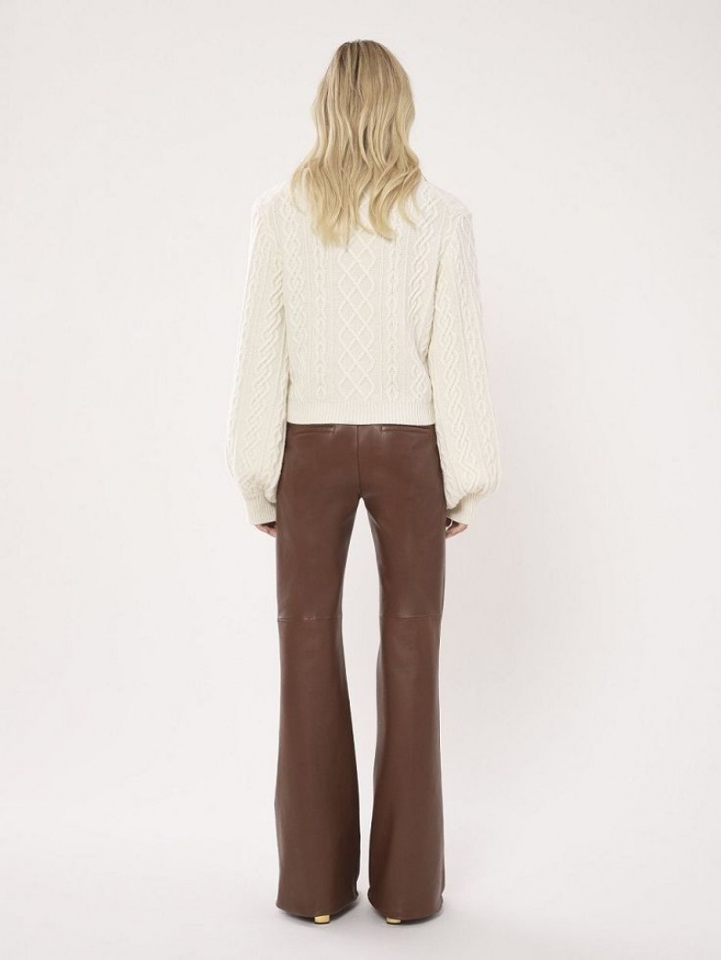 Chloe Generous Cable-knit Knitwear Iconic Milk | CHE-SR13956