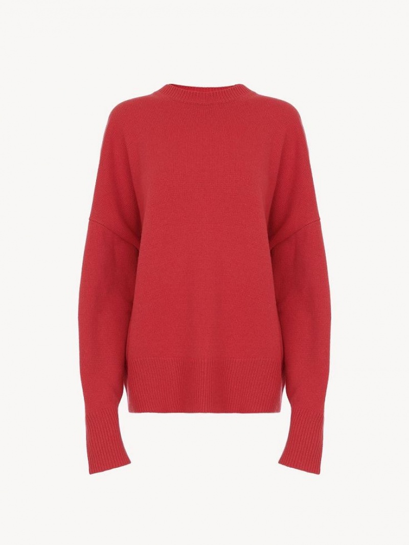 Chloe Generous Crew-neck Knitwear PINK FIZZ | CHE-SR13954