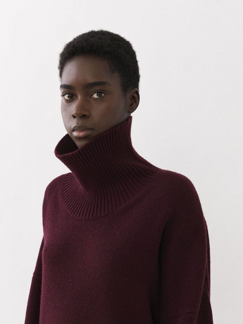 Chloe Generous High-neck Knitwear Obscure Purple | CHE-SR13926