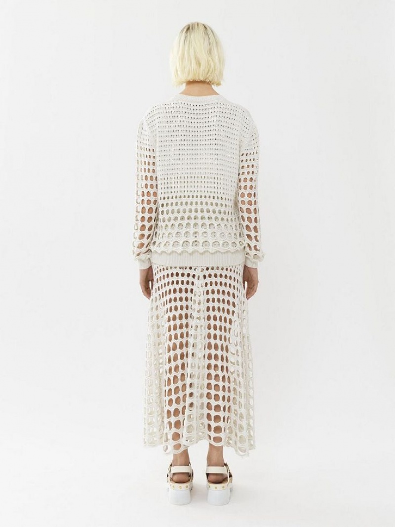 Chloe Generous Knitwear White | CHE-SR13931