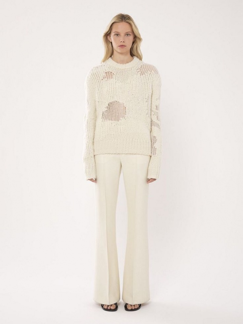 Chloe Generous Mock-neck Knitwear Iconic Milk | CHE-SR13953