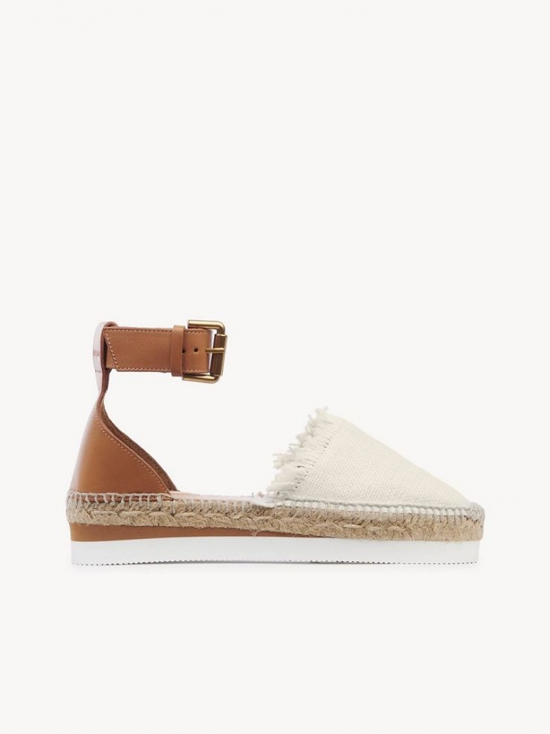 Chloe Glyn Espadrille Sandals White | CHE-SR14820