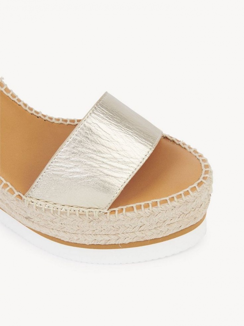 Chloe Glyn Espadrille Wedge PLATINO | CHE-SR14843