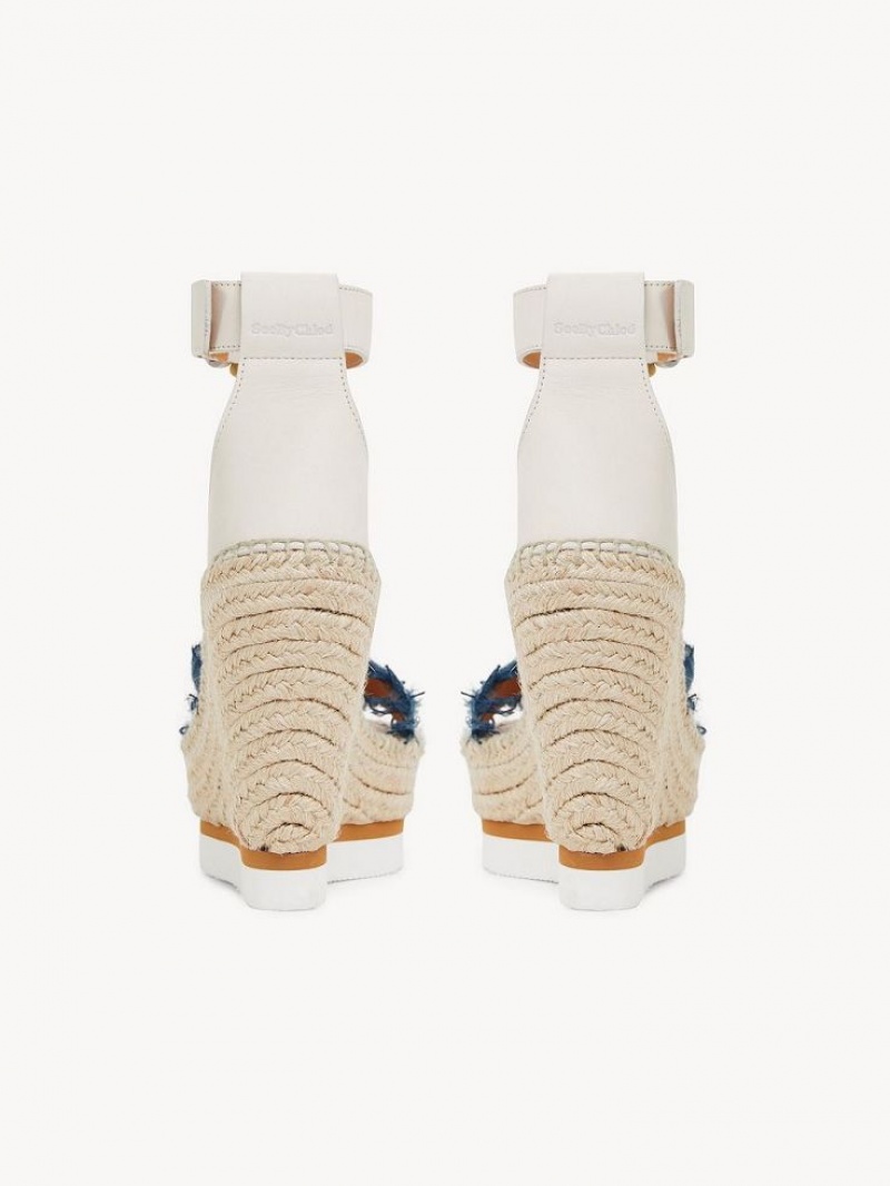 Chloe Glyn Fringed Espadrille Wedge PETROL | CHE-SR14827