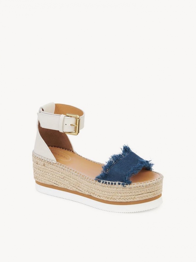 Chloe Glyn Platform Sandals PETROL | CHE-SR14825