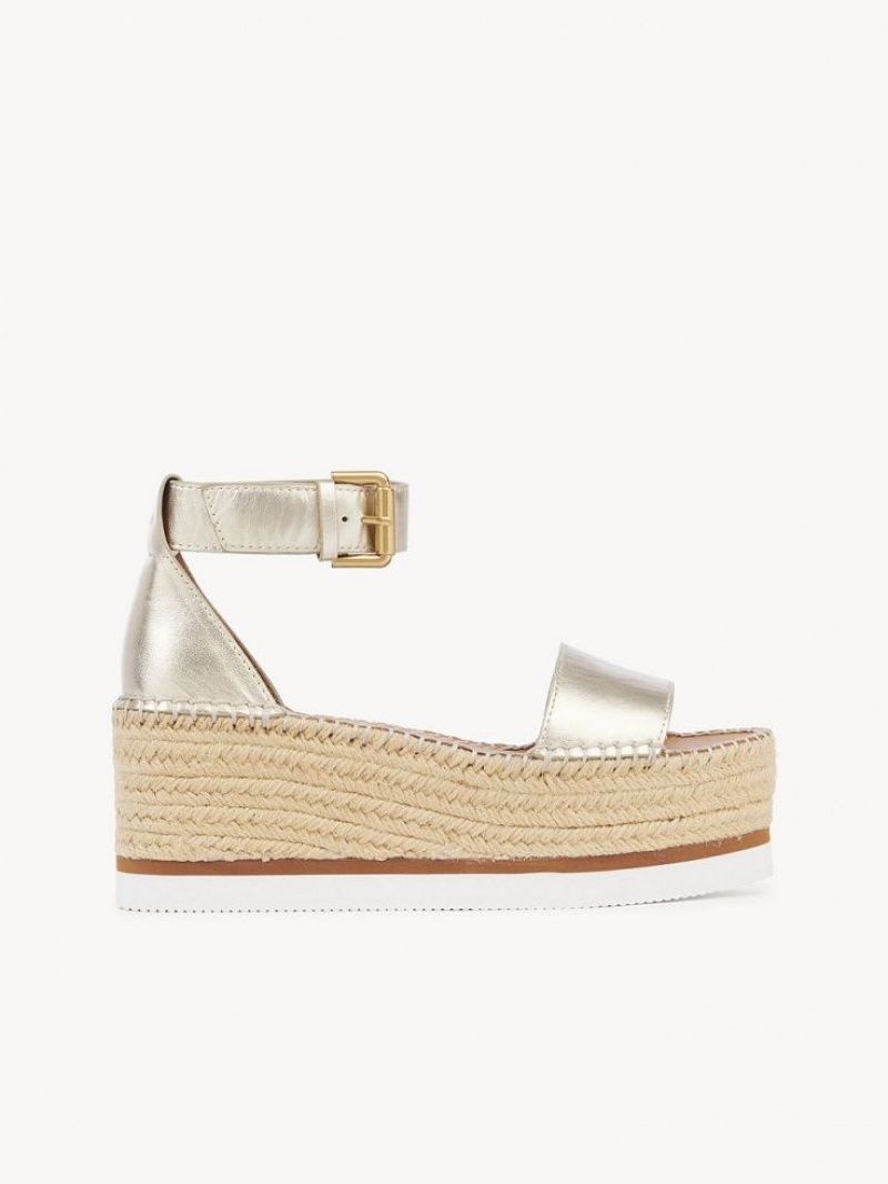 Chloe Glyn Platform Sandals PLATINO | CHE-SR14835