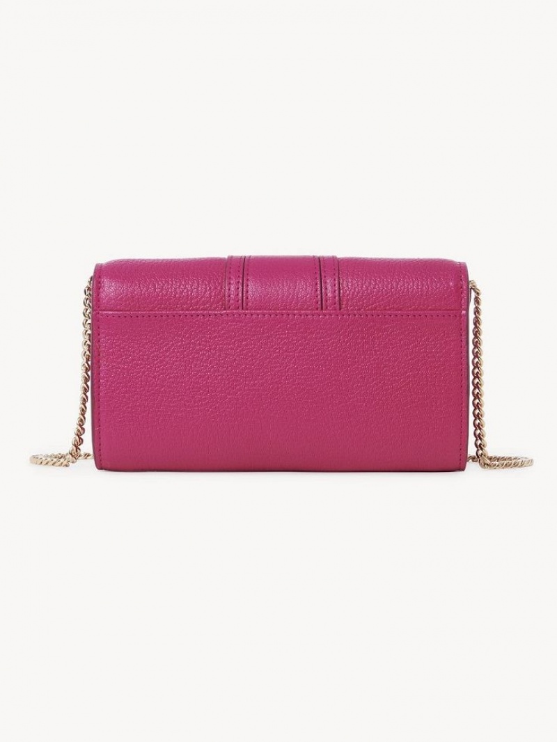 Chloe Hana Chain Long Wallets MAGNETIC PINK | CHE-SR14912