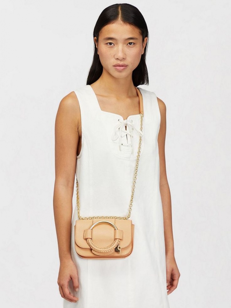 Chloe Hana Chain Shoulder Bags Smooth Tan | CHE-SR14590