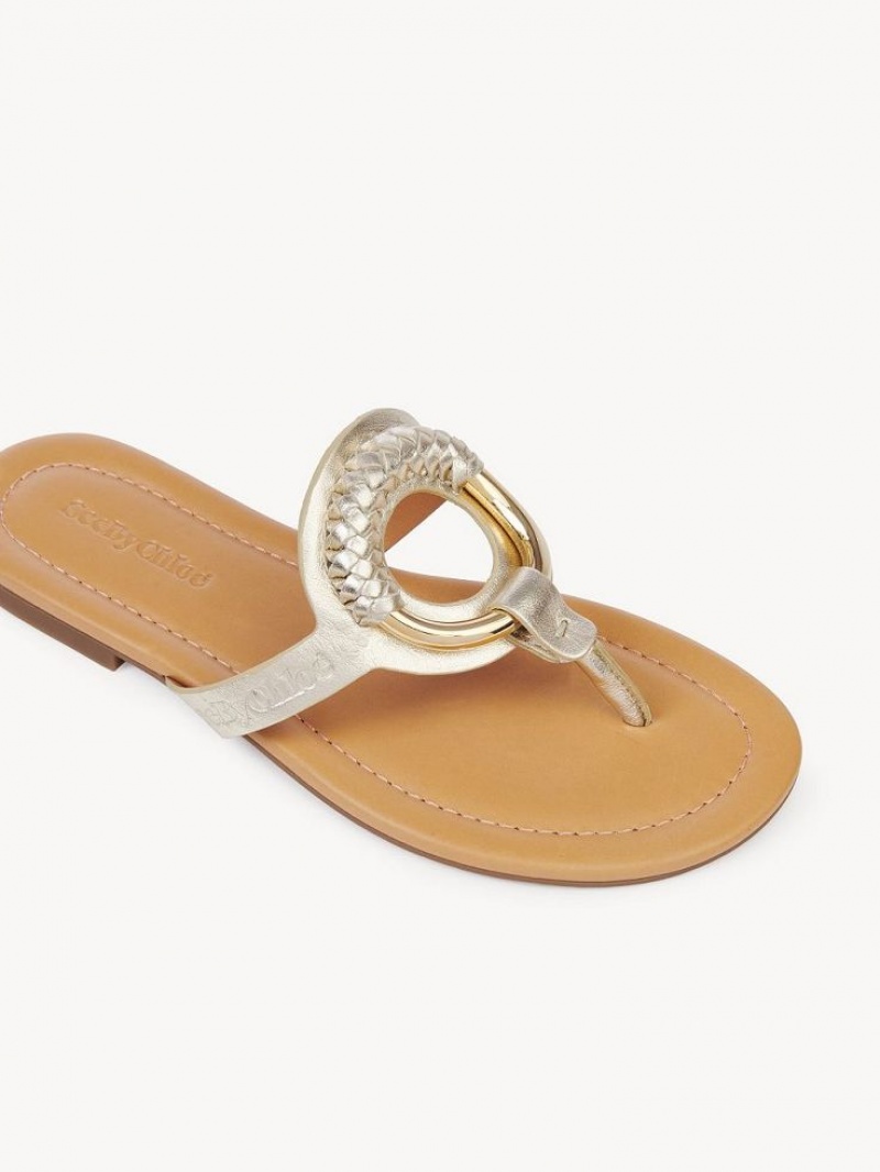 Chloe Hana Flip-flop Flats PLATINO | CHE-SR14829