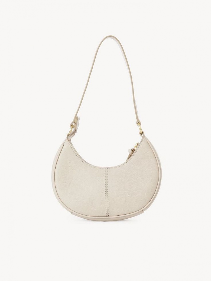 Chloe Hana Half Moon Mini Bags Cement Beige | CHE-SR14765