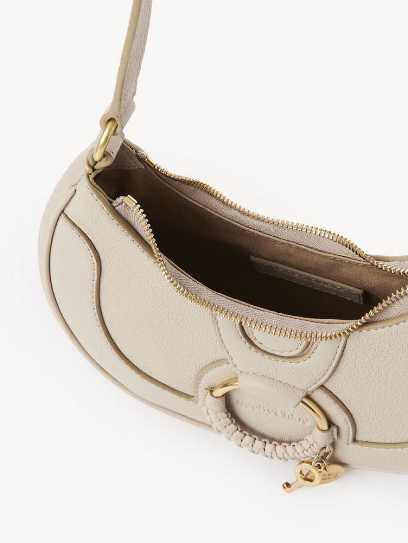 Chloe Hana Half Moon Mini Bags Cement Beige | CHE-SR14765