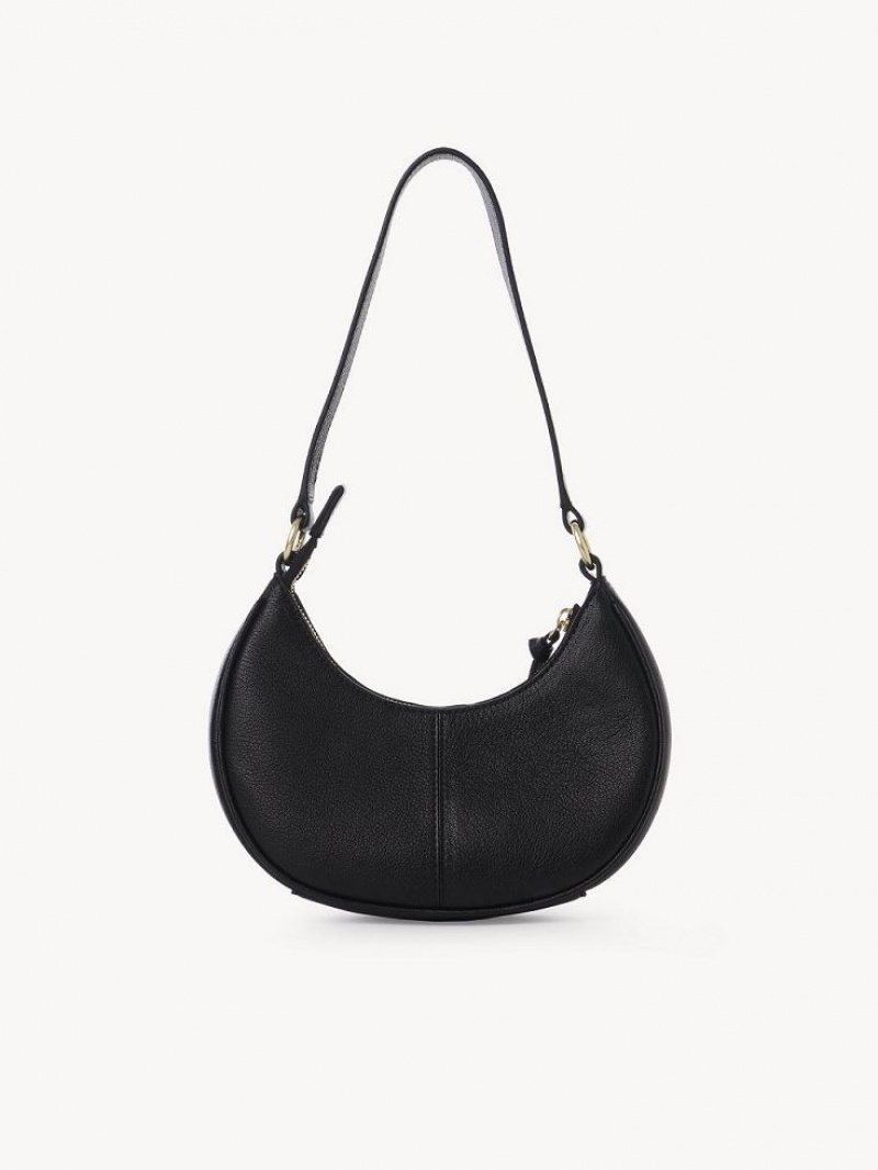 Chloe Hana Half Moon Shoulder Bags Black | CHE-SR14623