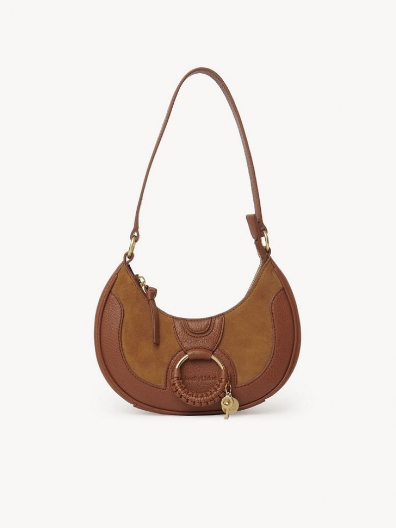 Chloe Hana Half Moon Shoulder Bags CARAMELLO | CHE-SR14659