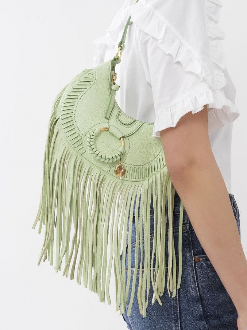 Chloe Hana Half Moon Shoulder Bags PASTEL GREEN | CHE-SR14660