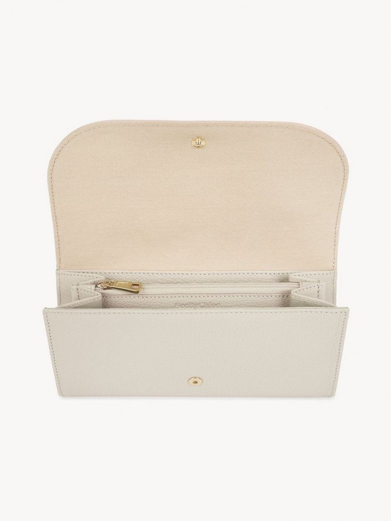 Chloe Hana Long Wallets Cement Beige | CHE-SR14923