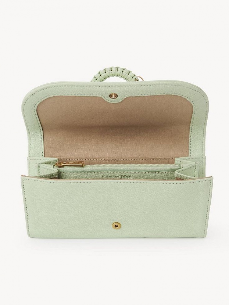 Chloe Hana Long Wallets PASTEL GREEN | CHE-SR14924