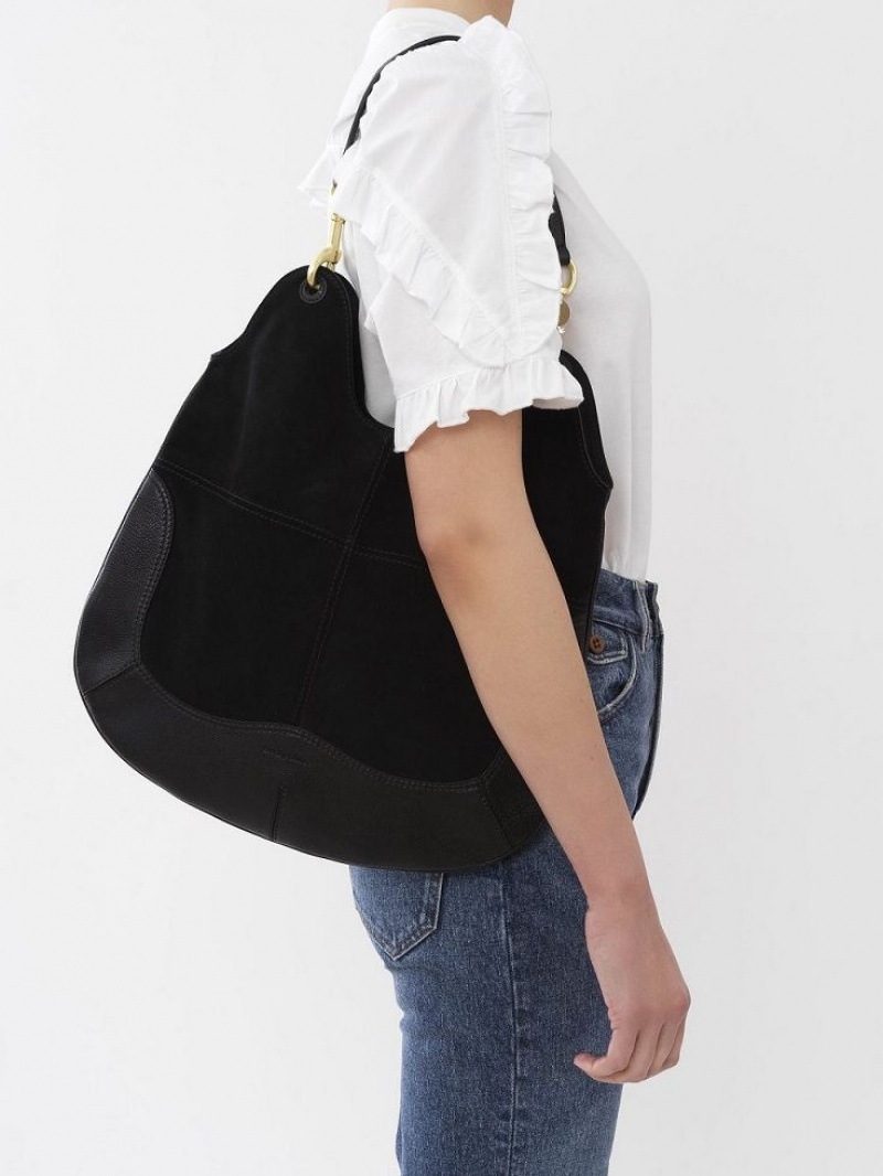 Chloe Hana Shopper Shoulder Bags Black | CHE-SR14624