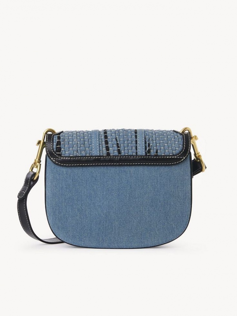 Chloe Hana Shoulder Bags Denim | CHE-SR14641