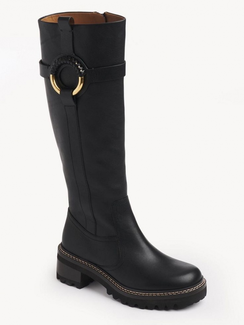 Chloe Hana Tall Boots Black | CHE-SR14893