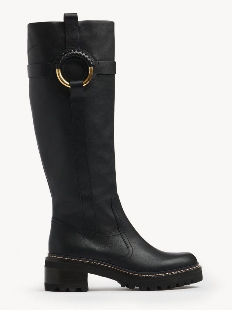 Chloe Hana Tall Boots Black | CHE-SR14893