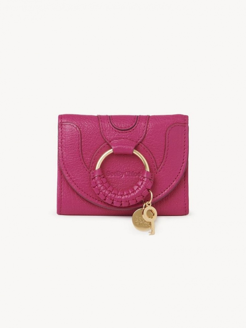 Chloe Hana Tri Fold Compact Wallets MAGNETIC PINK | CHE-SR14895