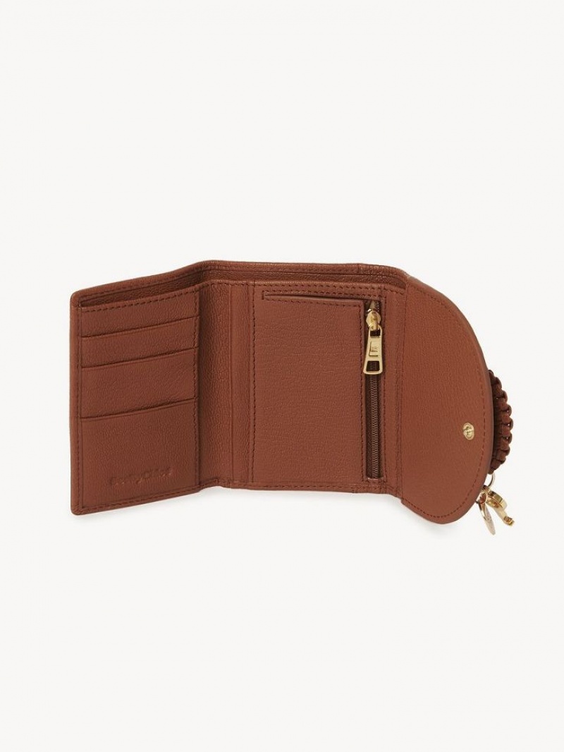 Chloe Hana Tri-fold Compact Wallets CARAMELLO | CHE-SR14910