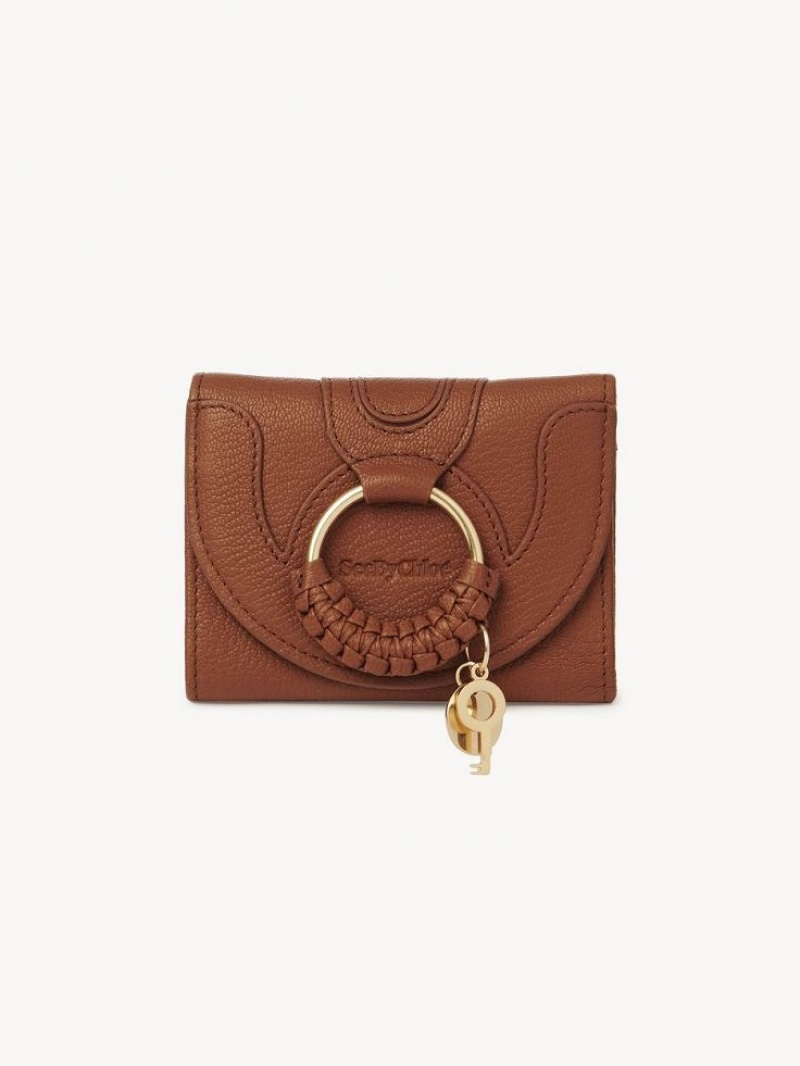 Chloe Hana Tri-fold Compact Wallets CARAMELLO | CHE-SR14910