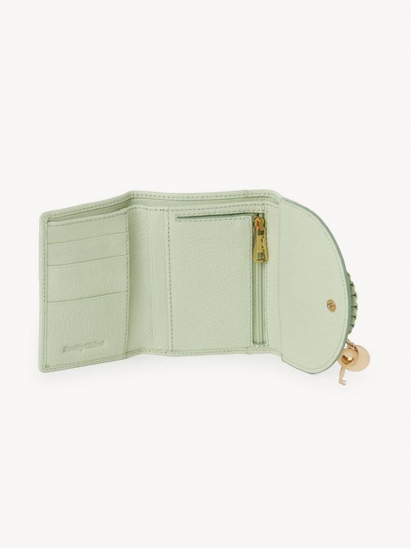 Chloe Hana Tri-fold Compact Wallets PASTEL GREEN | CHE-SR14909