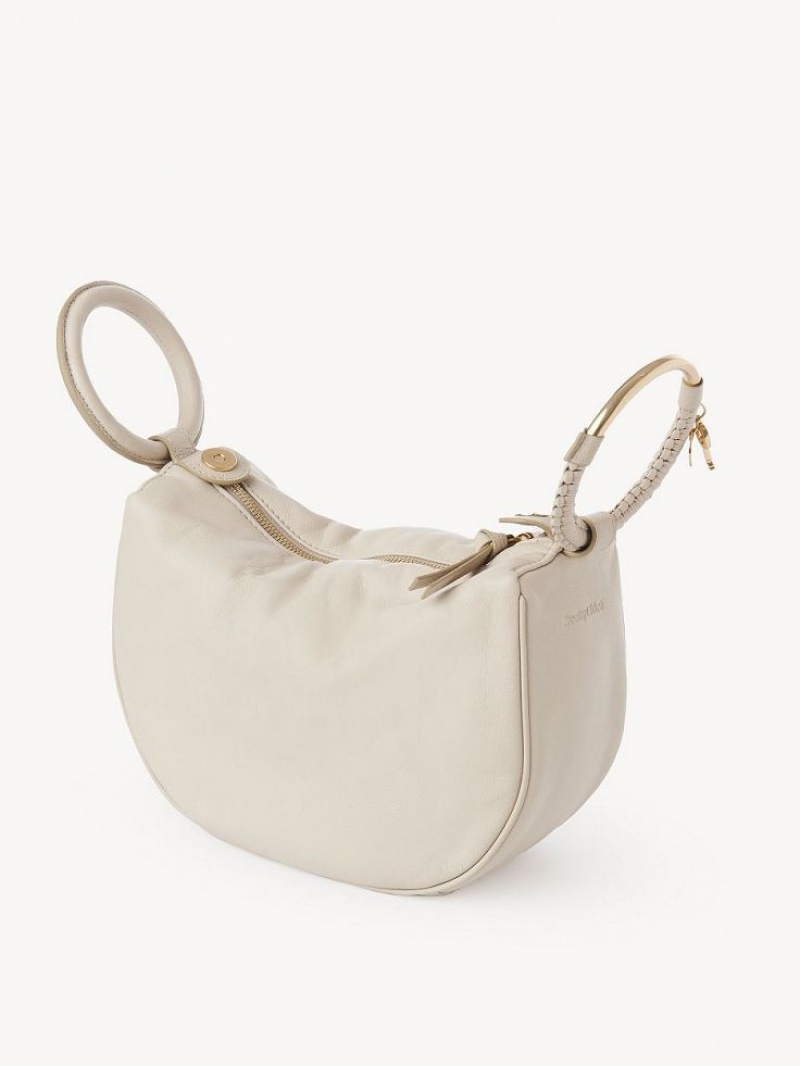 Chloe Hana Wristlet Crossbody Bags Cement Beige | CHE-SR14720