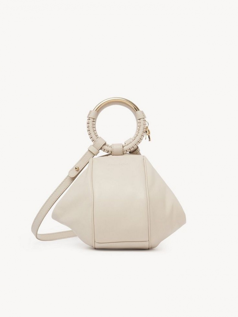 Chloe Hana Wristlet Mini Bags Cement Beige | CHE-SR14774