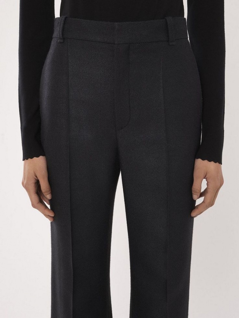 Chloe High-waisted Flare Pants Black | CHE-SR14015