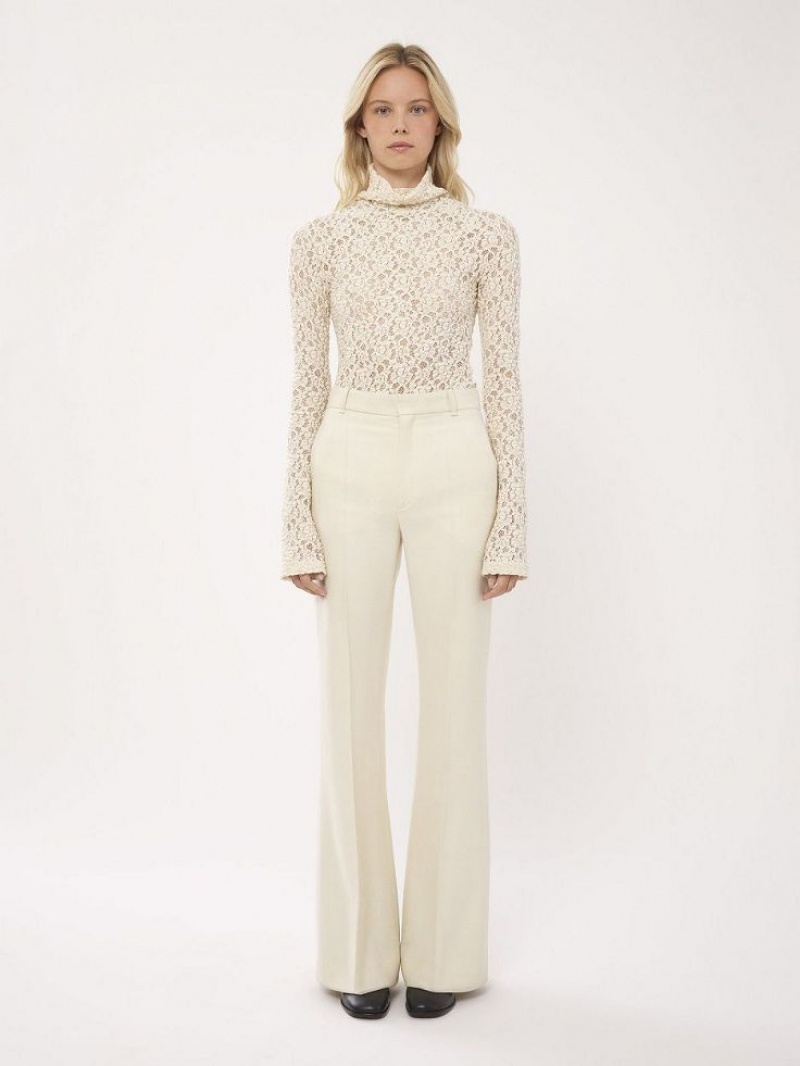 Chloe High-waisted Flare Pants COCONUT MILK | CHE-SR14016