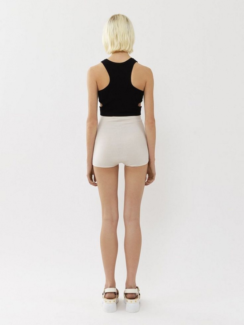 Chloe High-waisted Mini Shorts Iconic Milk | CHE-SR14008