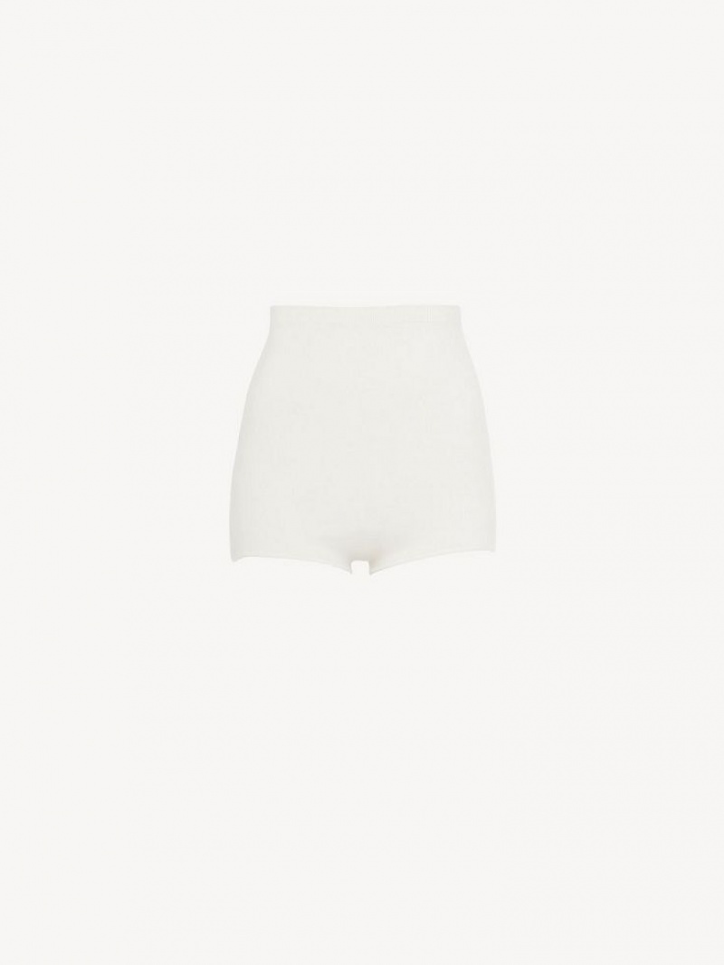 Chloe High-waisted Mini Shorts Iconic Milk | CHE-SR14008