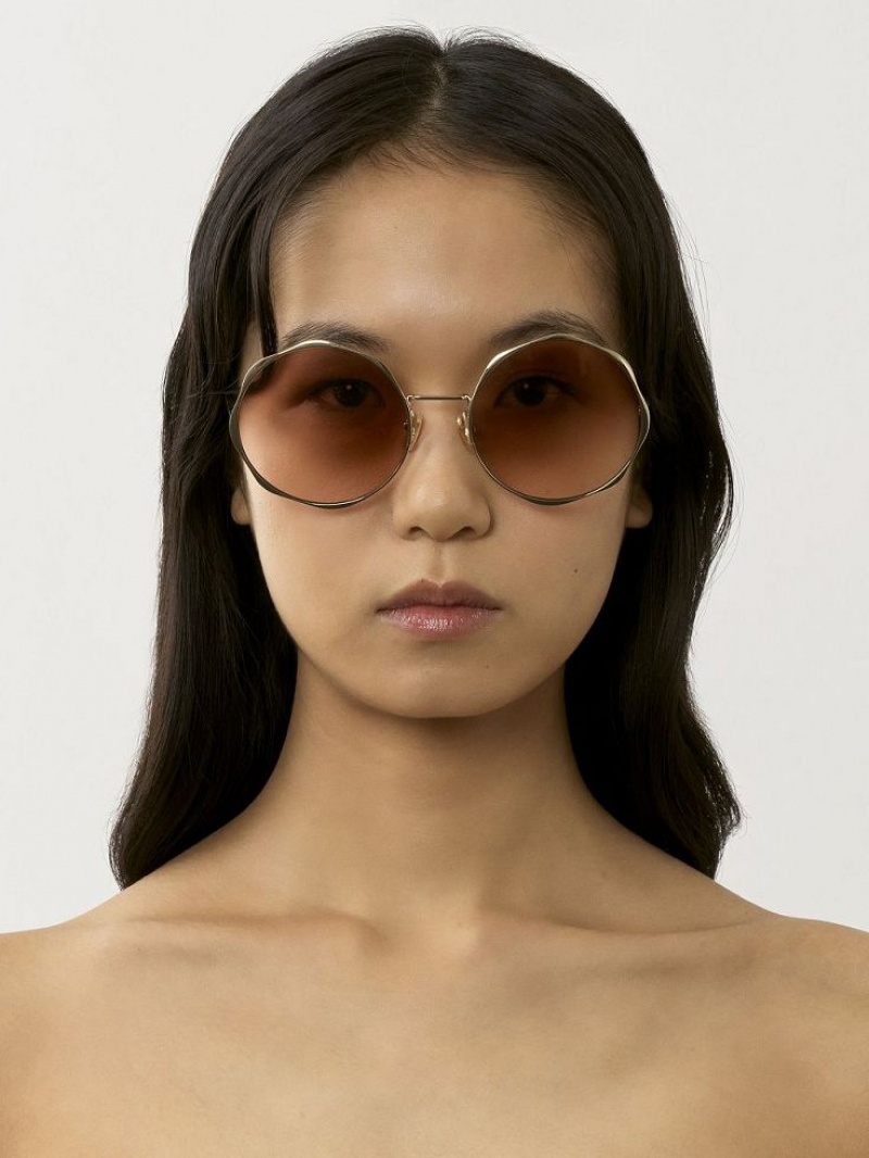 Chloe Honoré Sunglasses GOLD / GRAD BRICK | CHE-SR14563