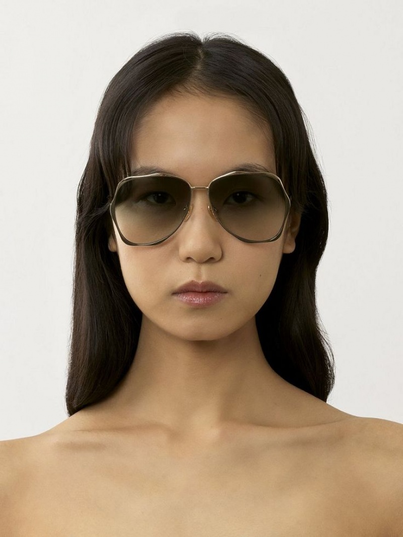 Chloe Honoré Sunglasses GOLD / GRAD GREEN | CHE-SR14567