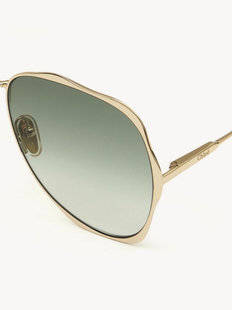 Chloe Honoré Sunglasses GOLD / GRAD GREEN | CHE-SR14567