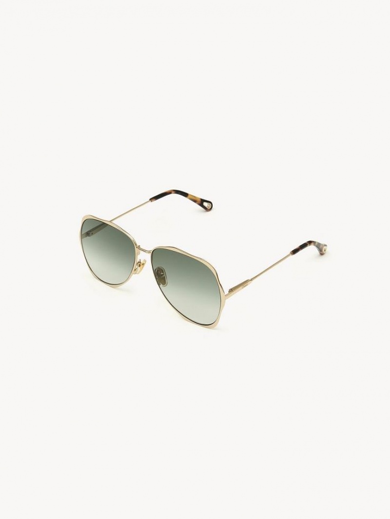 Chloe Honoré Sunglasses GOLD / GRAD GREEN | CHE-SR14567