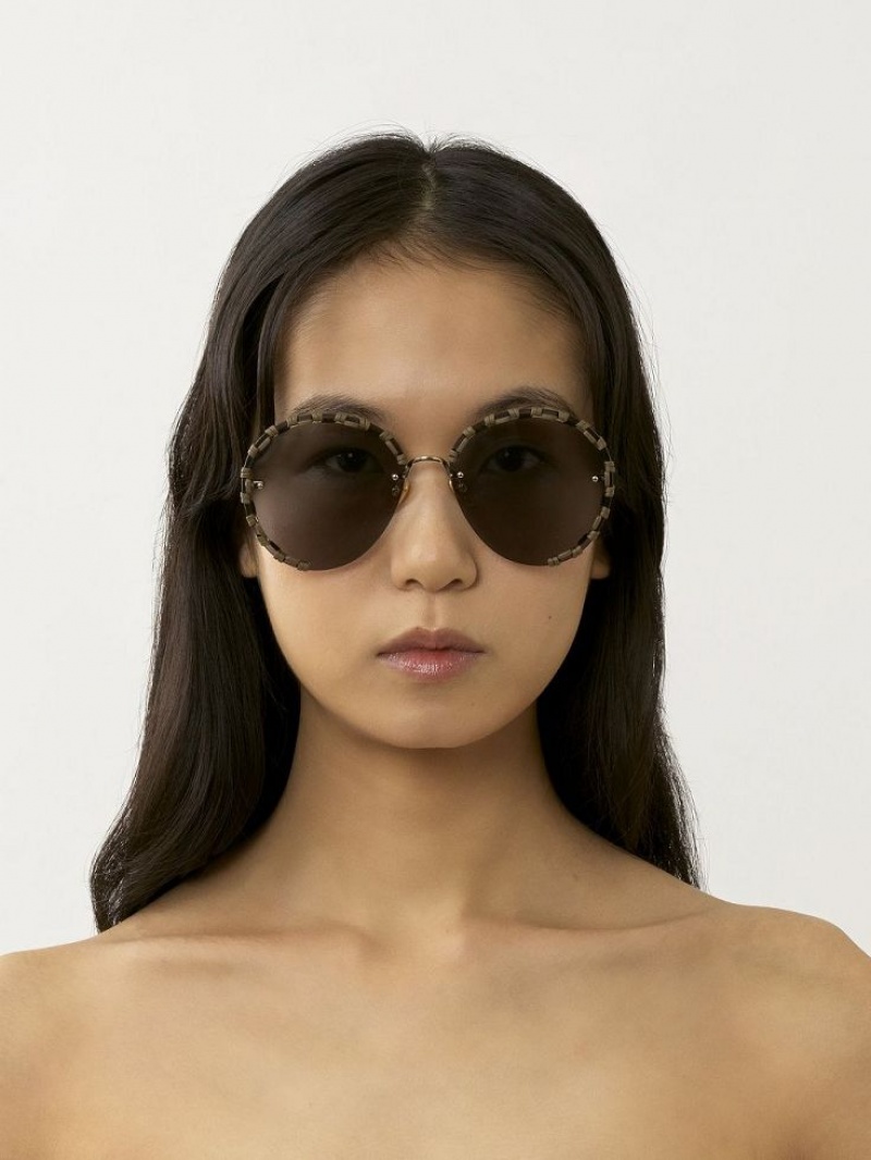 Chloe Idora Sunglasses GOLD / BROWN | CHE-SR14507