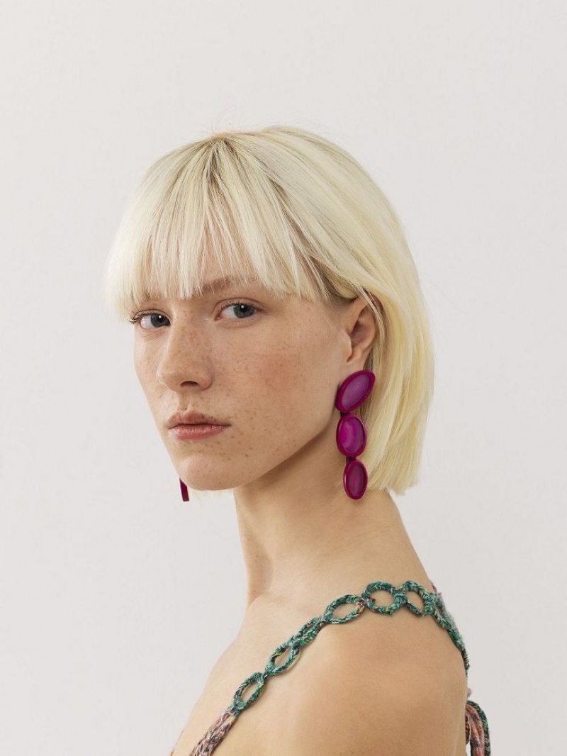 Chloe Jemma Earrings FUCHSIA PURPLE | CHE-SR14396