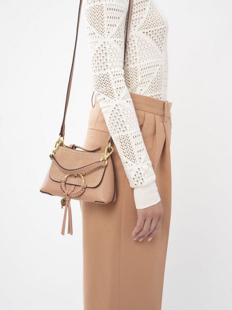 Chloe Joan Mini Shoulder Bags COFFEE PINK | CHE-SR14696