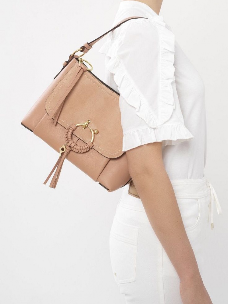 Chloe Joan Small Shoulder Bags COFFEE PINK | CHE-SR14697