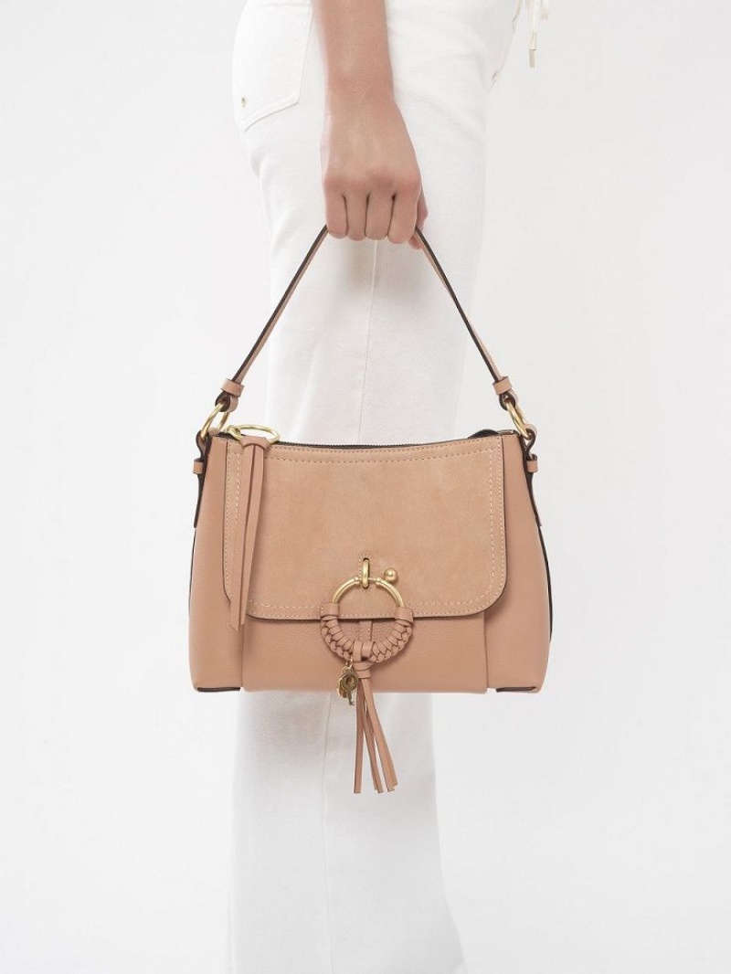 Chloe Joan Small Shoulder Bags COFFEE PINK | CHE-SR14697